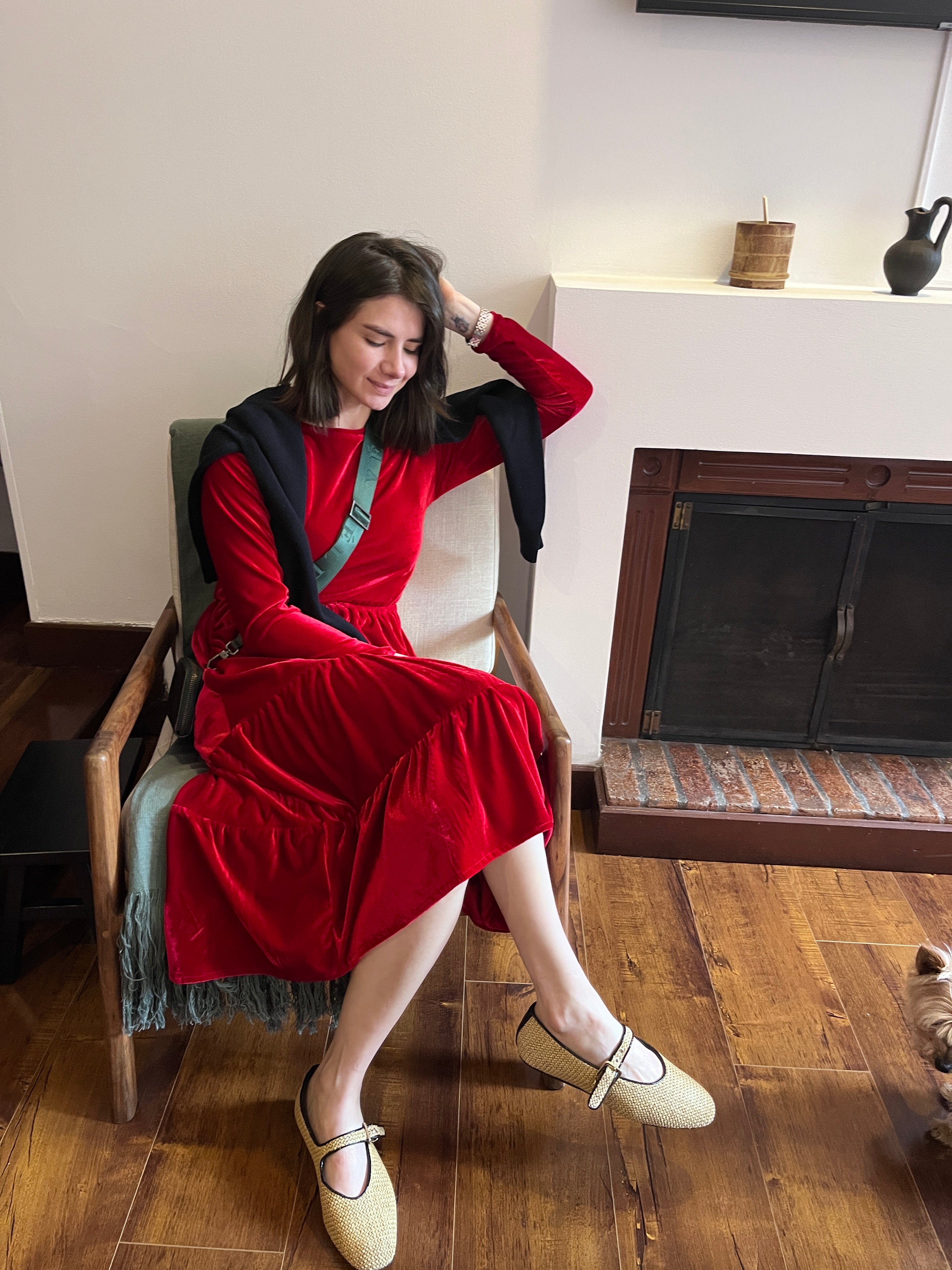 Vestido MIDI Velvet Rojo