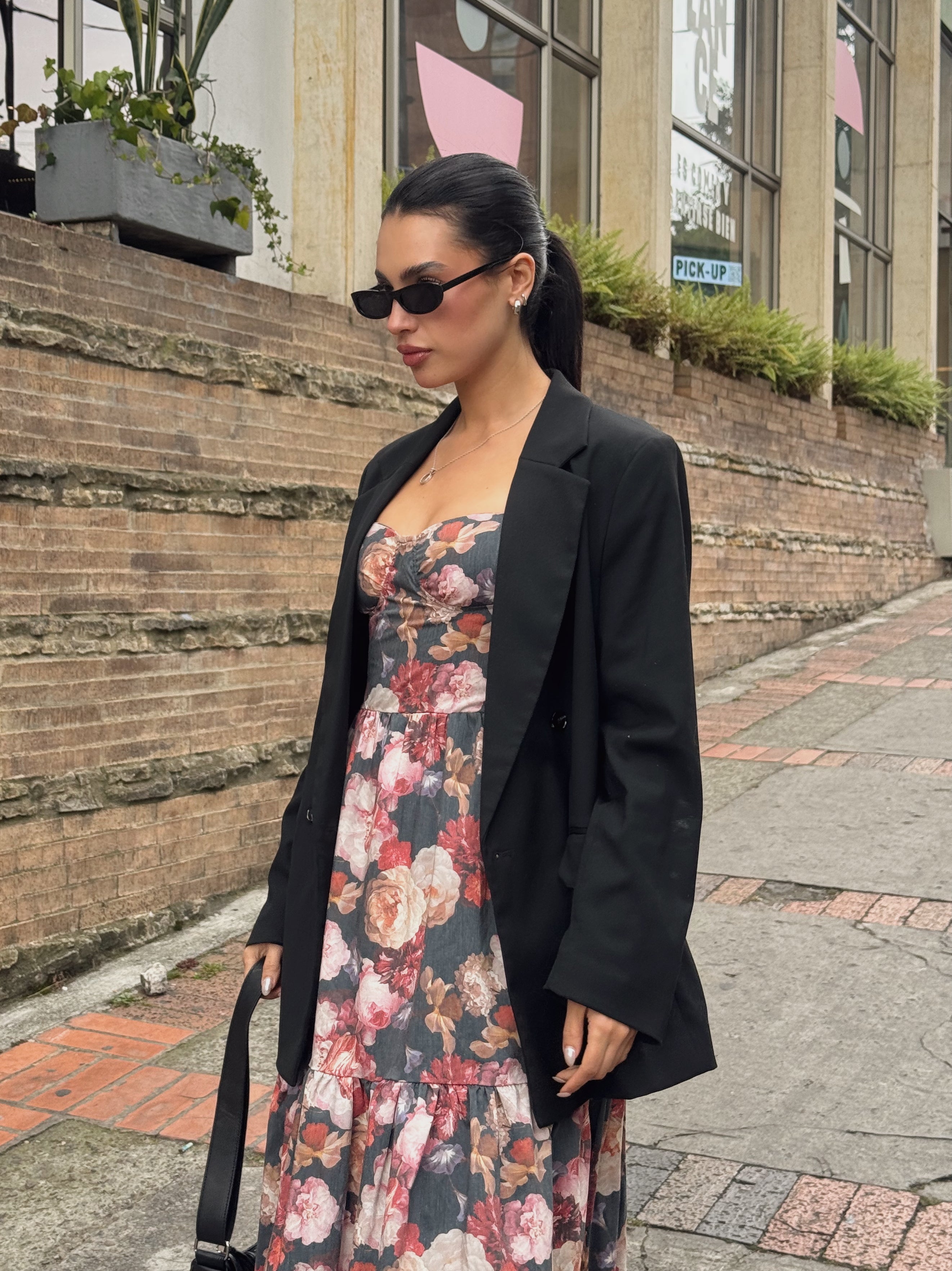 Vestido MAXI Venecia Azul Flores